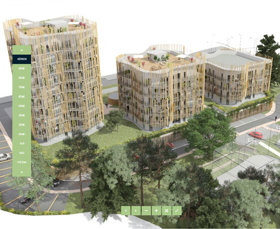 Maquette 3D du programme immobilier neuf : Canopee - Bagatelle